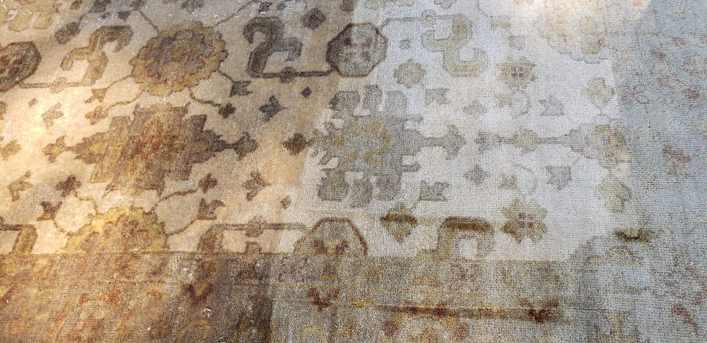 area-rug-carpet-professional-cleaning-midlands-south-carolina Area rug cleaning comparison. Dirty v.s. clean